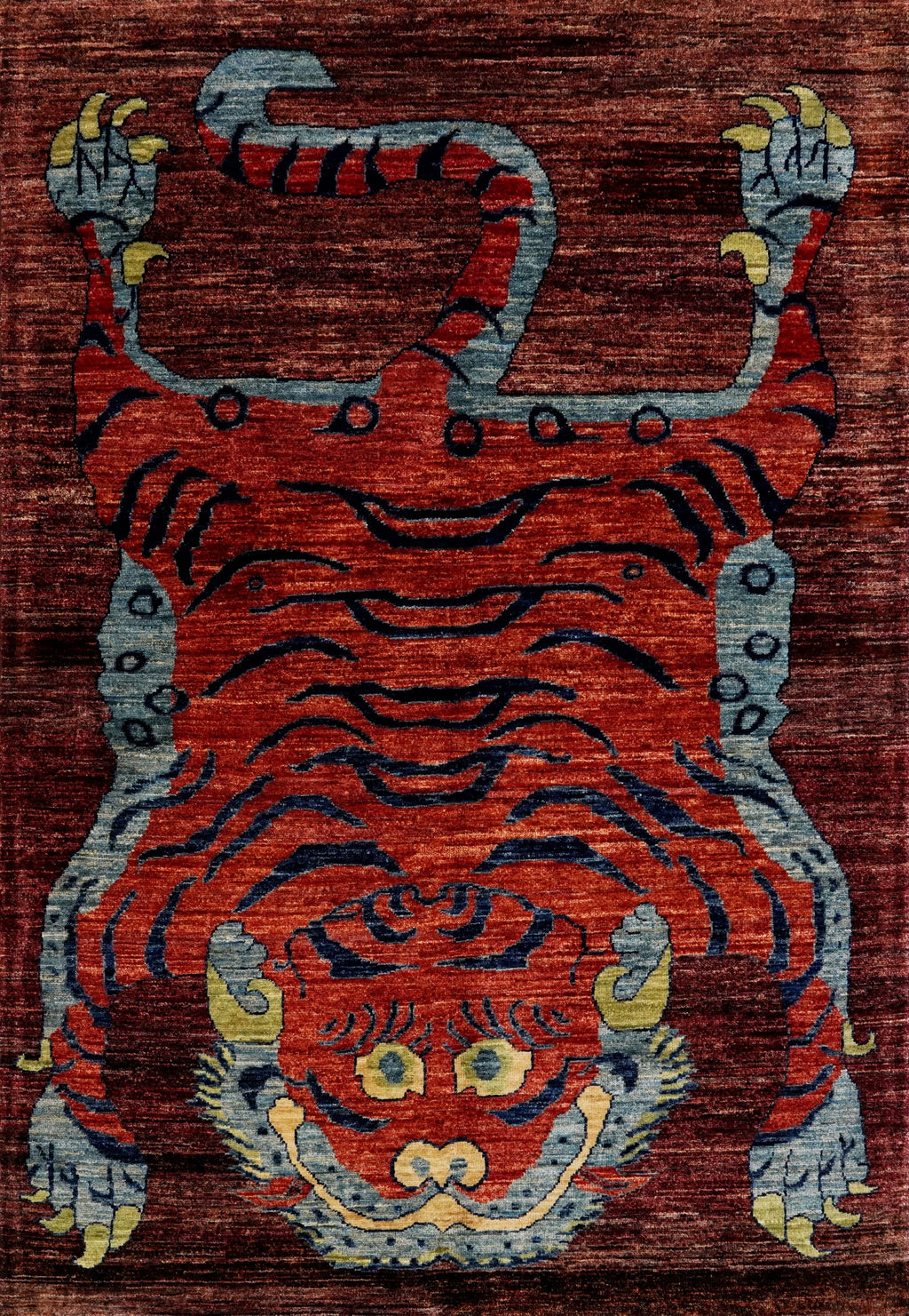 4x6 Ft Red Tiger Rug - Handmade Afghan Rug
