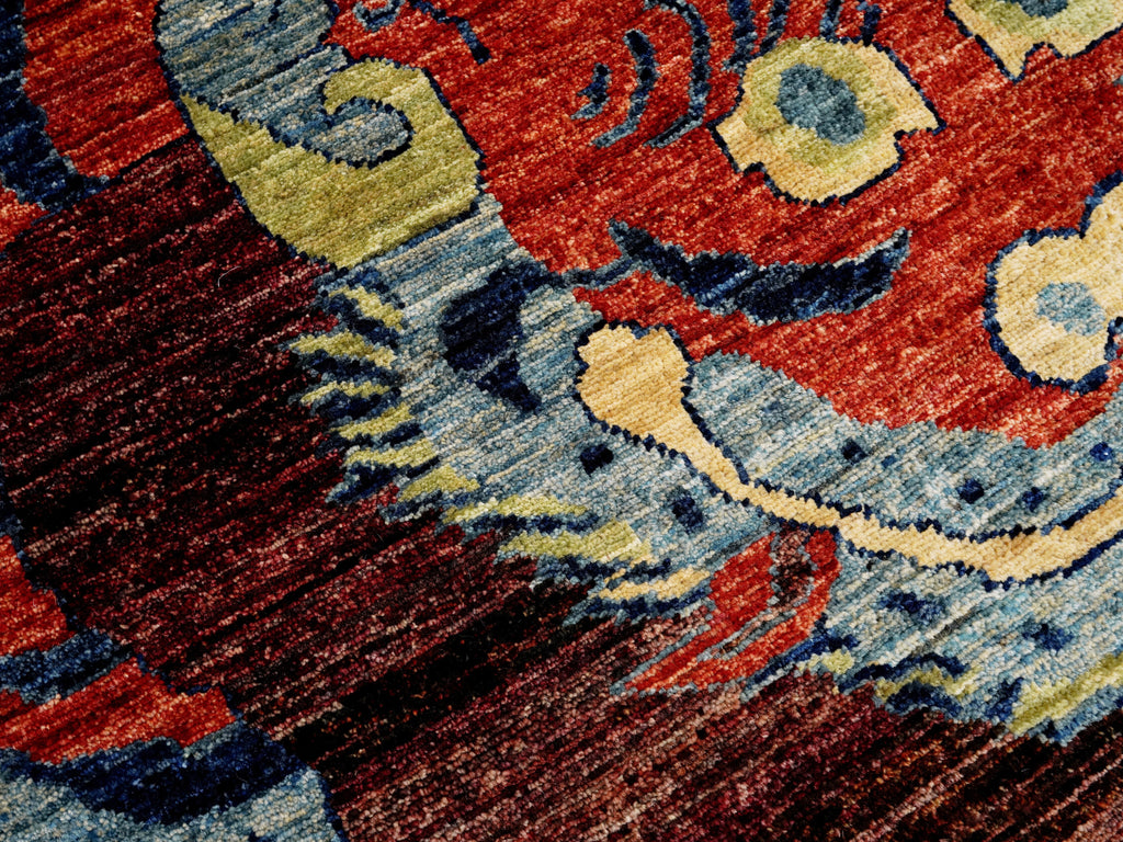 4x6 Ft Red Tiger Rug - Handmade Afghan Rug