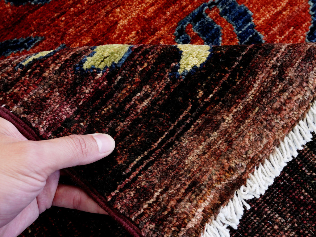 4x6 Ft Red Tiger Rug - Handmade Afghan Rug