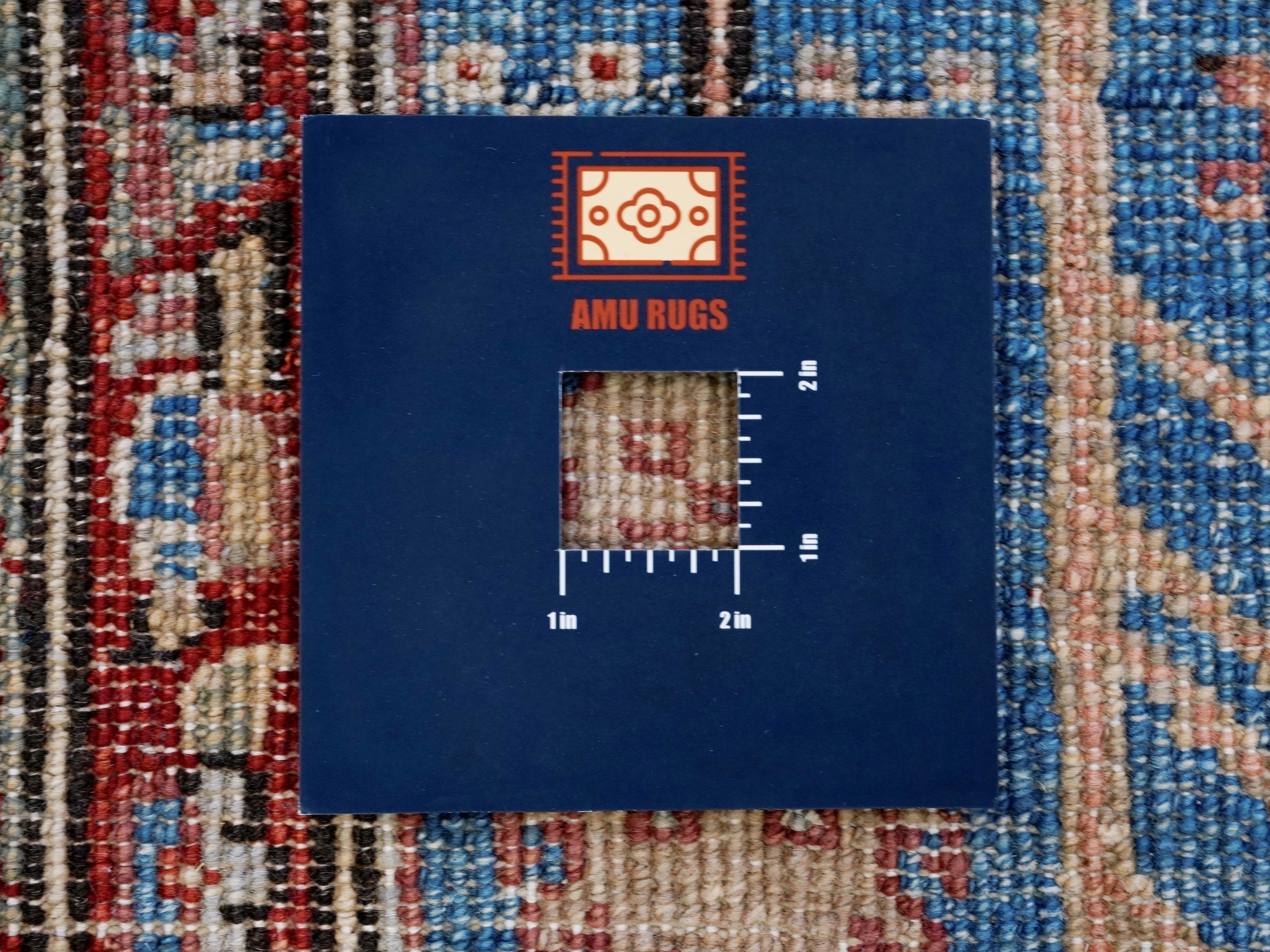4x6 Ft Afghan Hand Knotted Rug - Blue Floral Rug