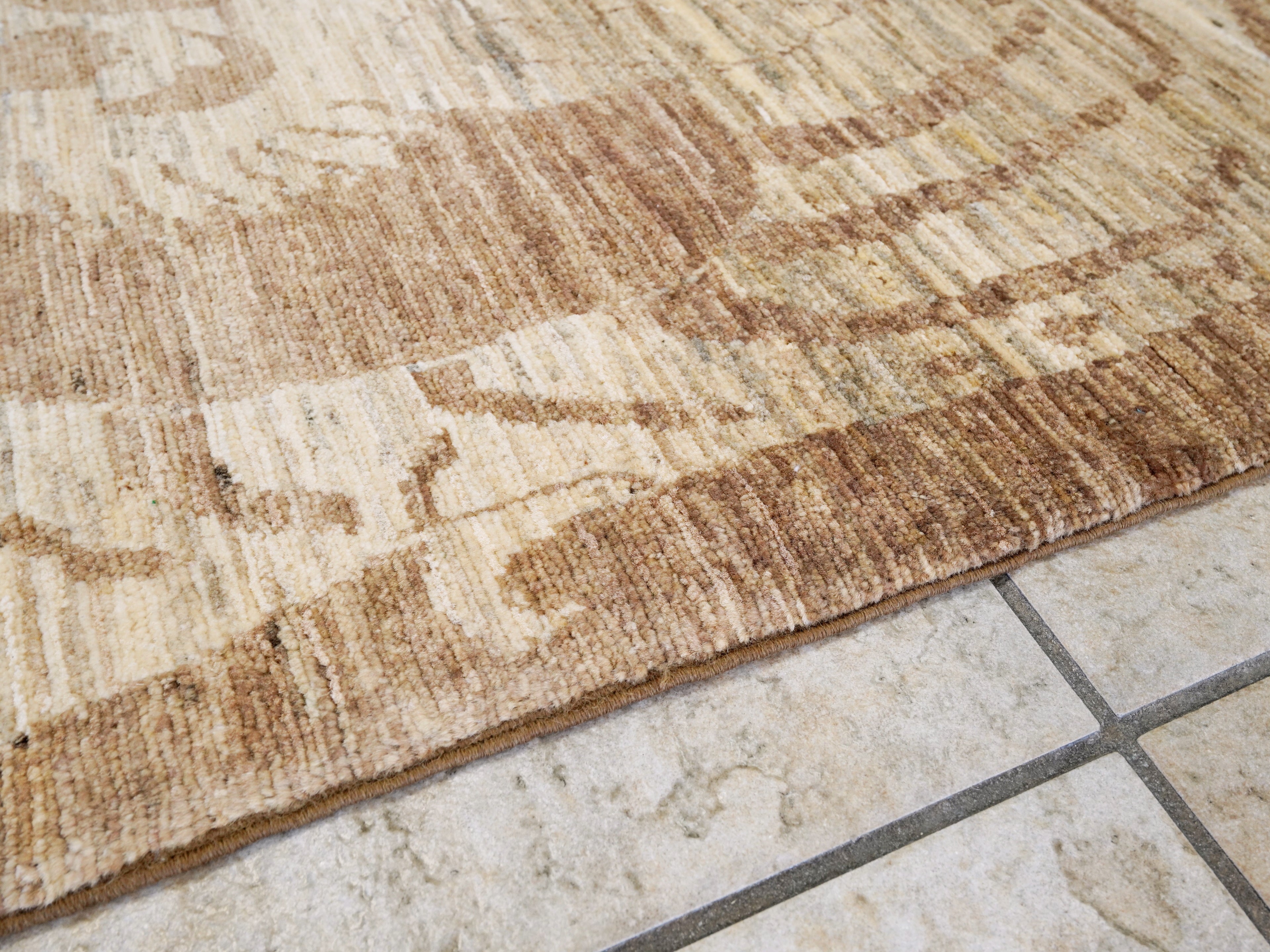 4x6 Ft Brown Tiger Rug - Handmade Afghan Rug
