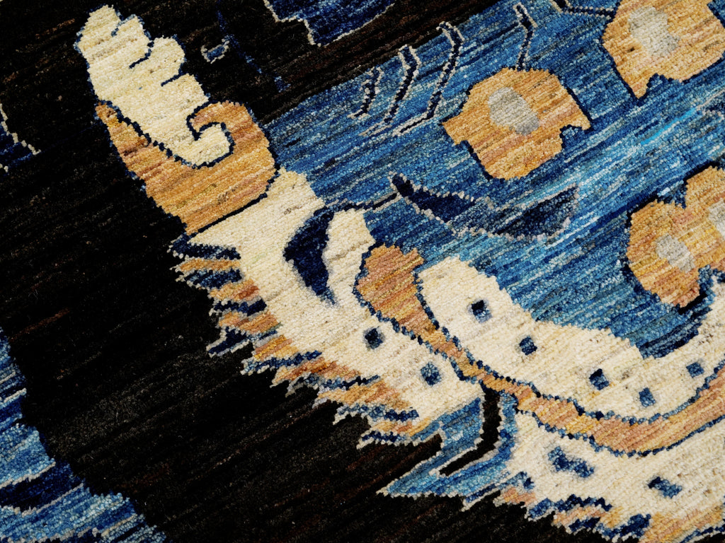 4x6 Ft Dark Brown Tiger Rug - Handmade Afghan Rug