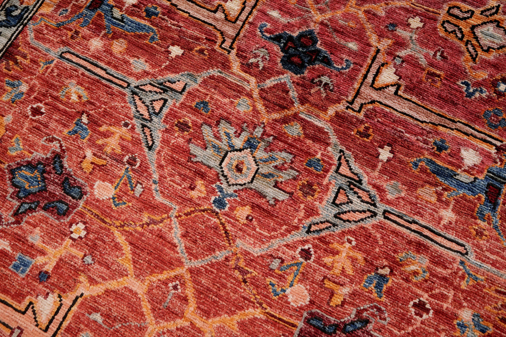 3x5 Ft Red Afghan Oriental Rug - Hand Knotted Area Rug
