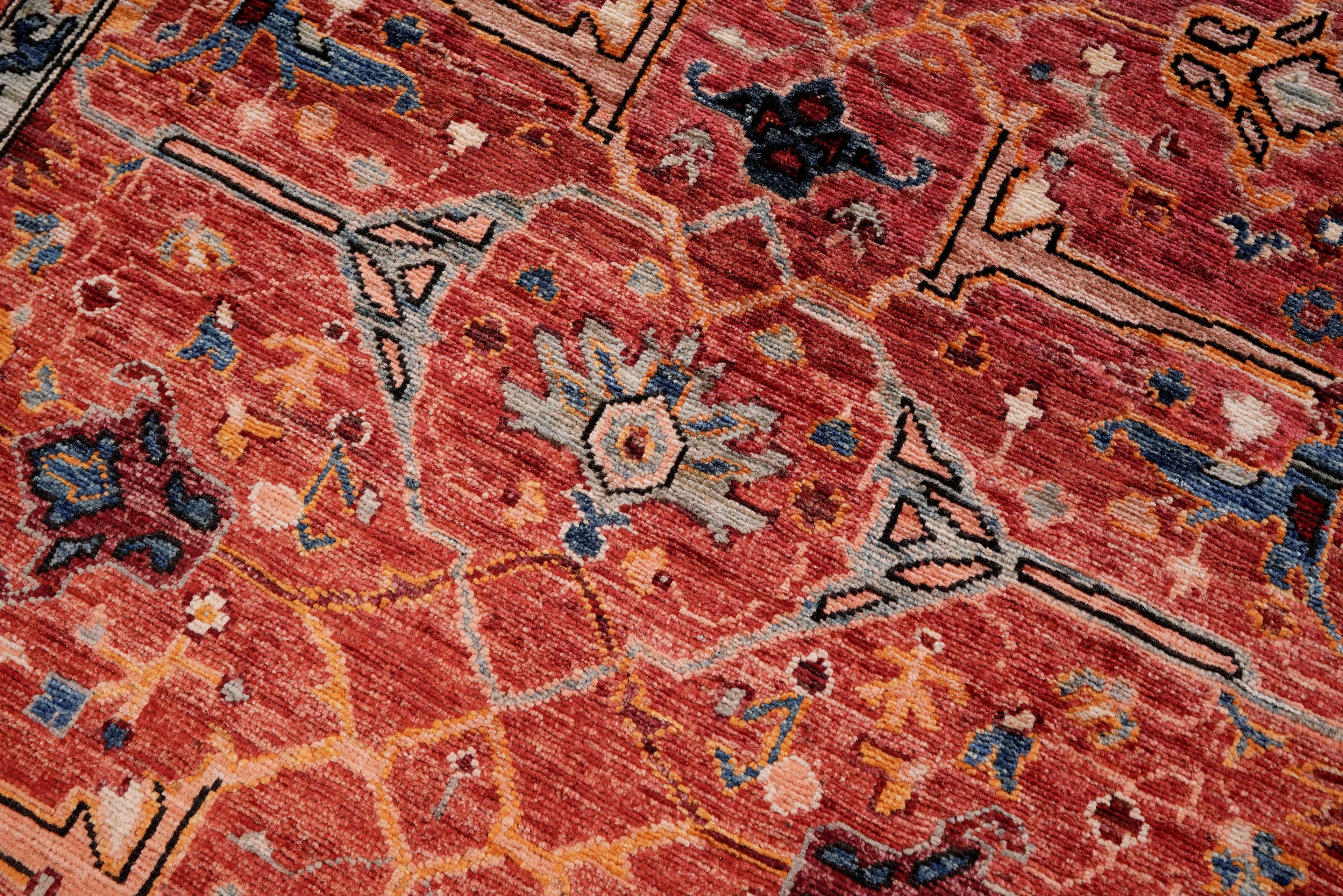 3x5 Ft Red Afghan Oriental Rug - Hand Knotted Area Rug