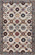 3x5 Ft Beige Floral Rug - Hand Knotted Afghan Rug