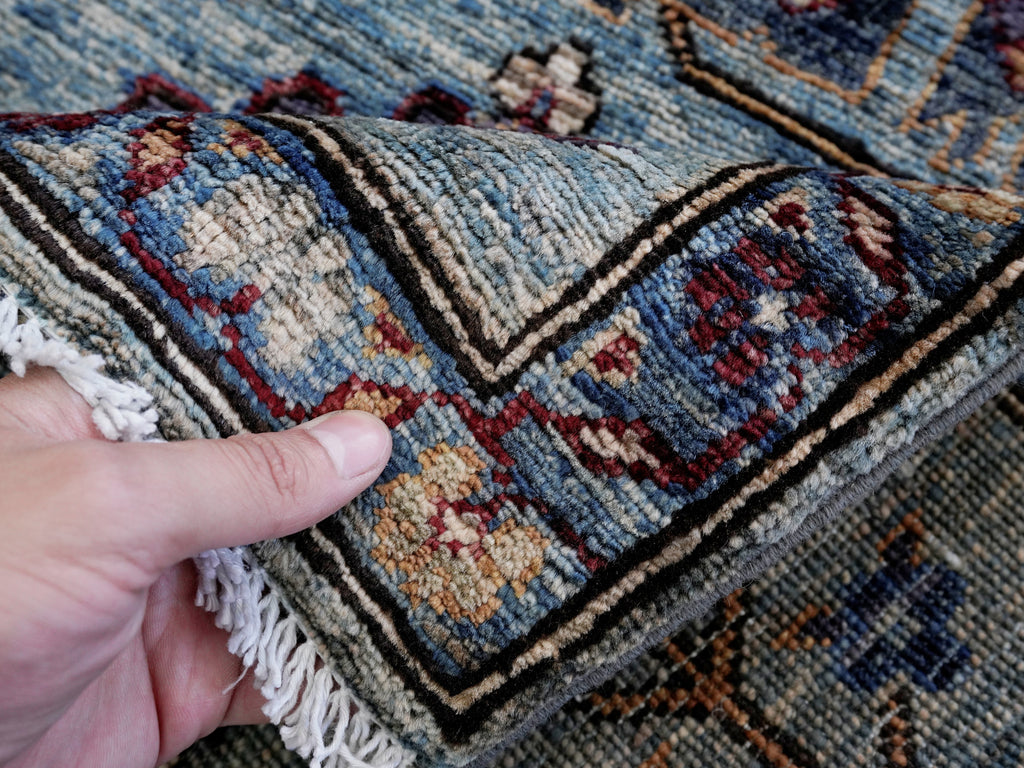 3x5 Ft Blue Floral Rug - Hand Knotted Area Rug