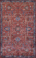 3x5 Ft Red Afghan Oriental Rug - Hand Knotted Area Rug