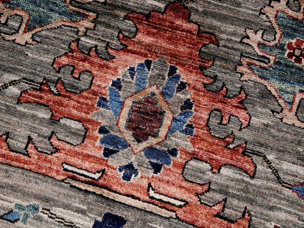 3x5 Ft Brown Afghan Oriental Rug - Hand Knotted Area Rug