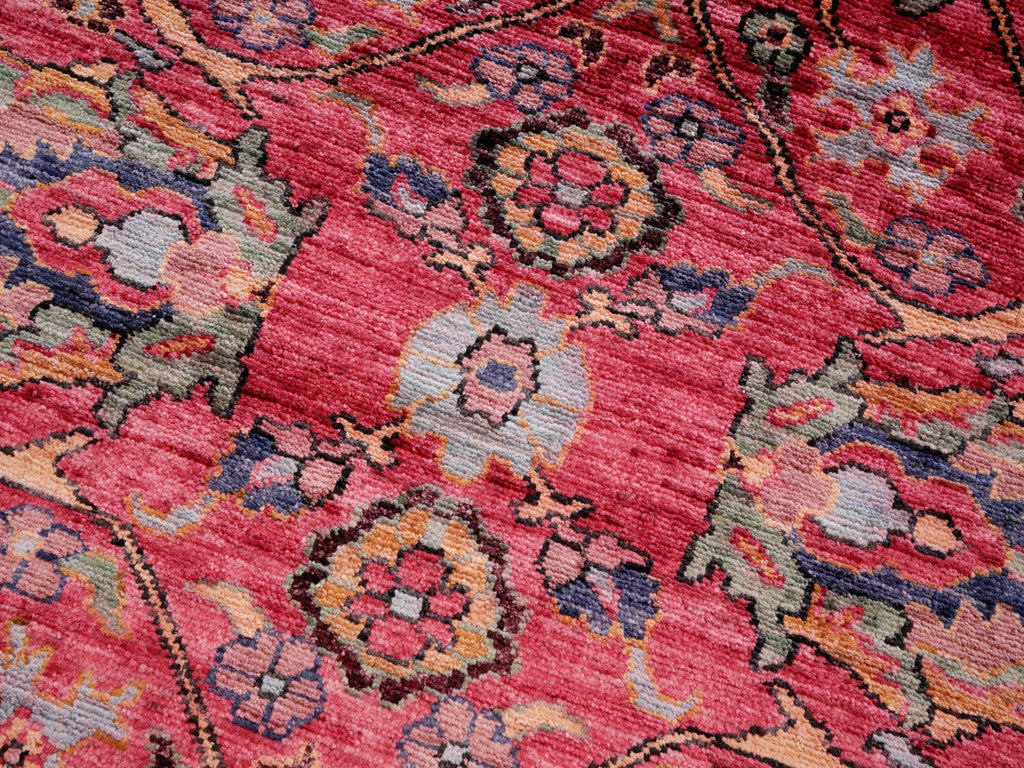 3x5 Ft Pink Floral Rug - Hand Knotted Afghan Rug
