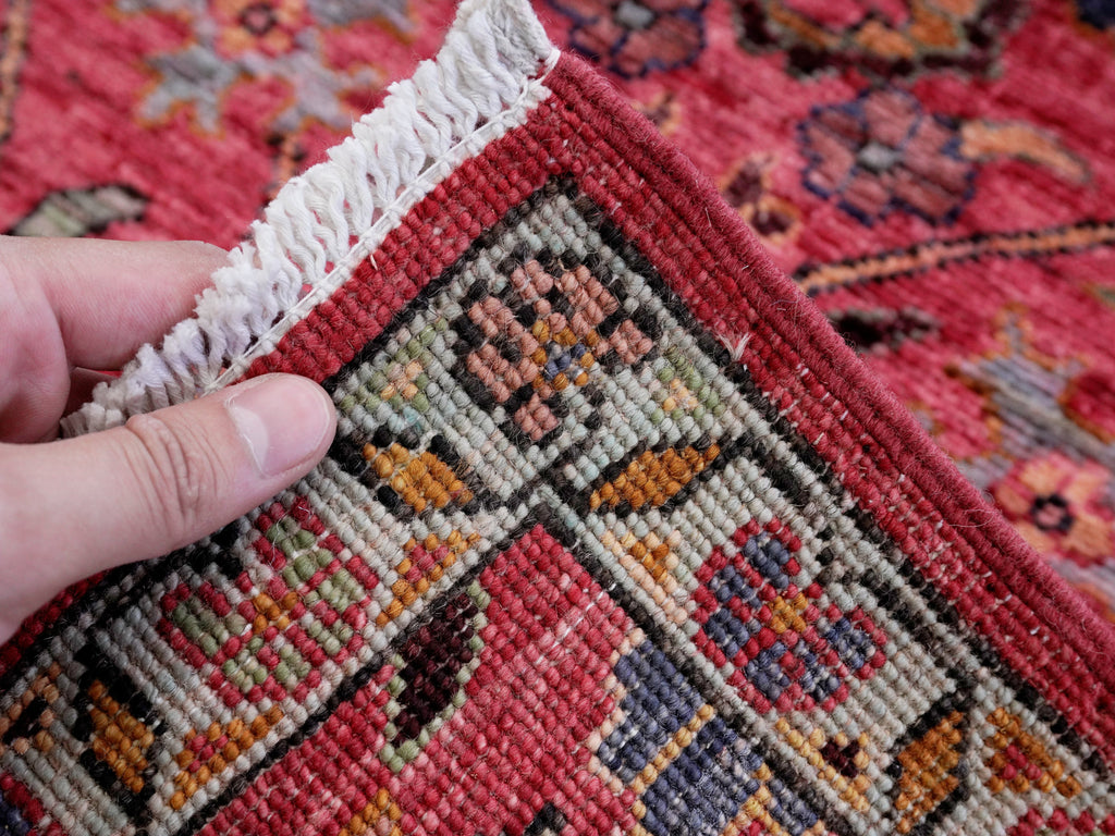 3x5 Ft Pink Floral Rug - Hand Knotted Afghan Rug
