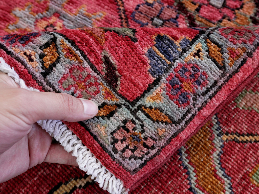 3x5 Ft Pink Floral Rug - Hand Knotted Afghan Rug