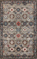 3x5 Ft Gray Floral Rug - Hand Knotted Afghan Rug
