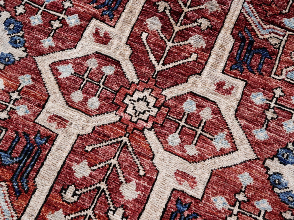 3x5 Ft Red Afghan Oriental Rug - Hand Knotted Area Rug