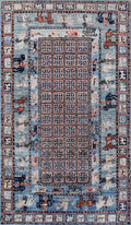 3x5 Ft Blue Pazyryk Rug - Hand Knotted Oriental Rug