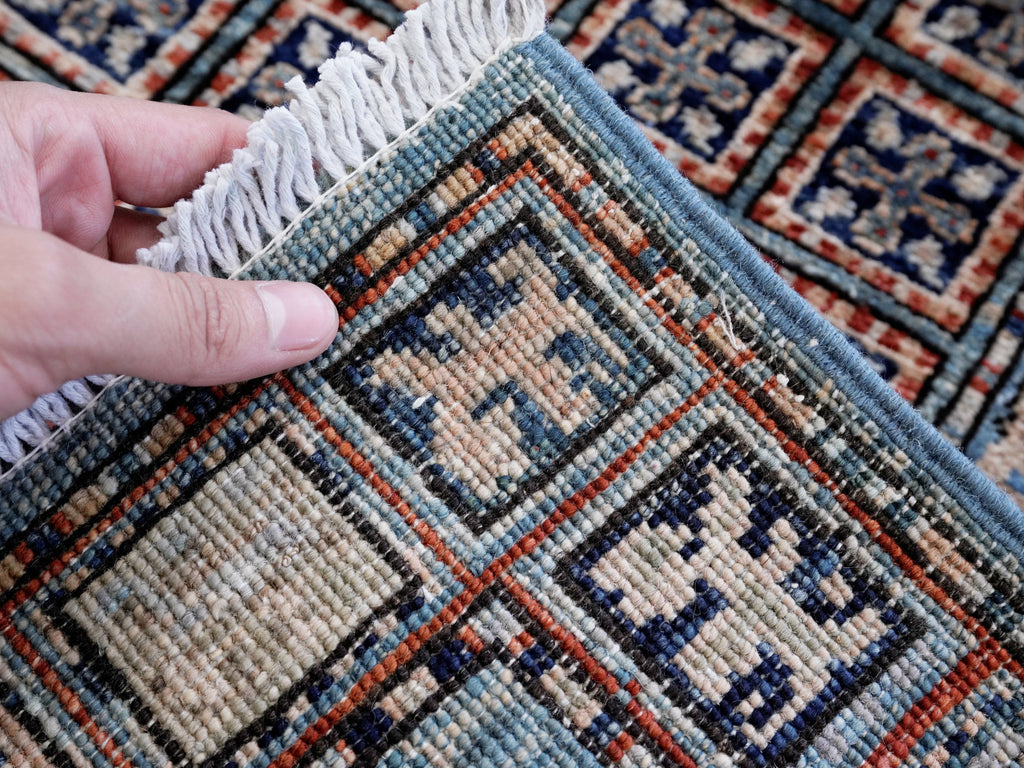 3x5 Ft Blue Pazyryk Rug - Hand Knotted Oriental Rug