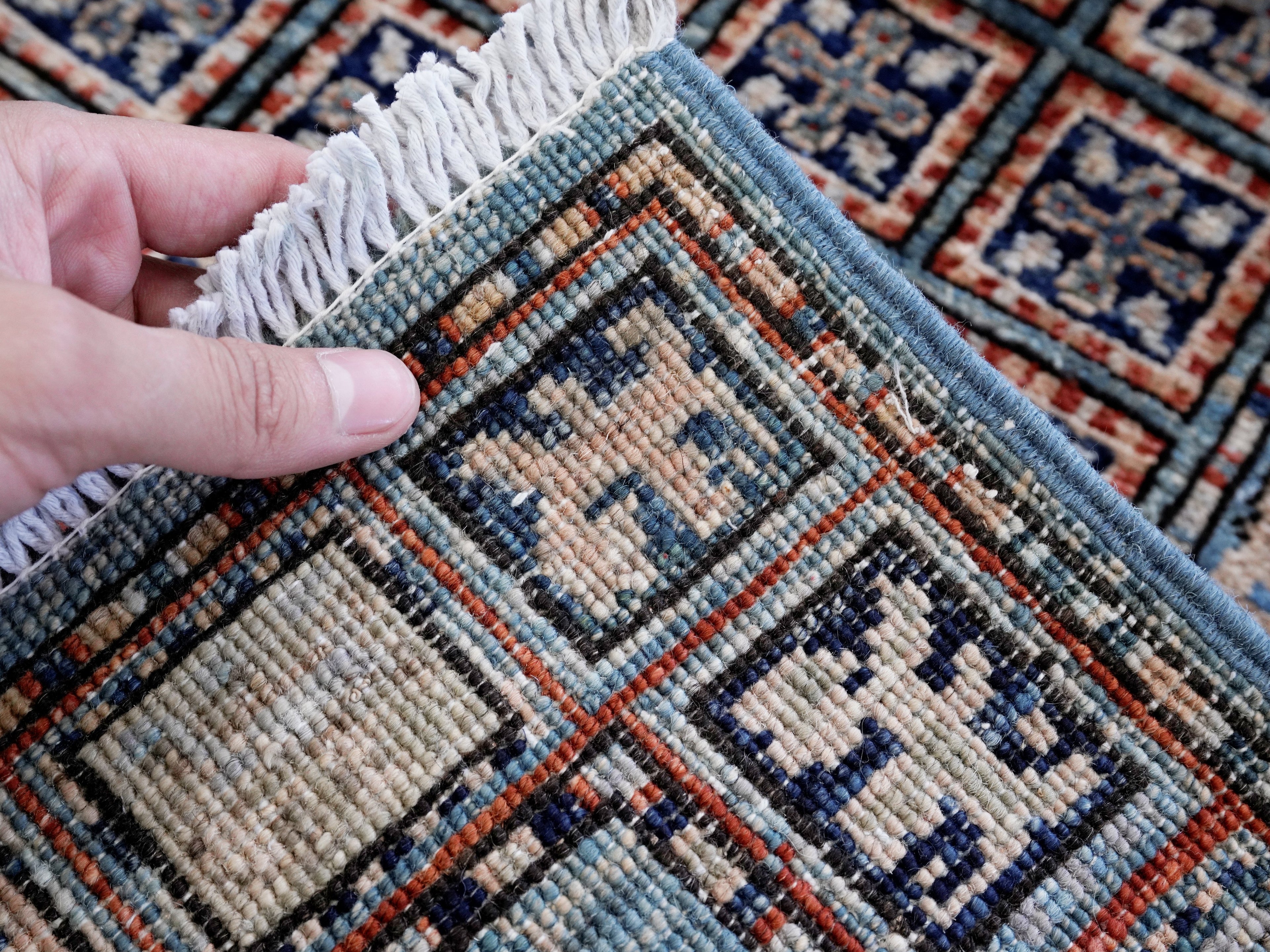 3x5 Ft Blue Pazyryk Rug - Hand Knotted Oriental Rug