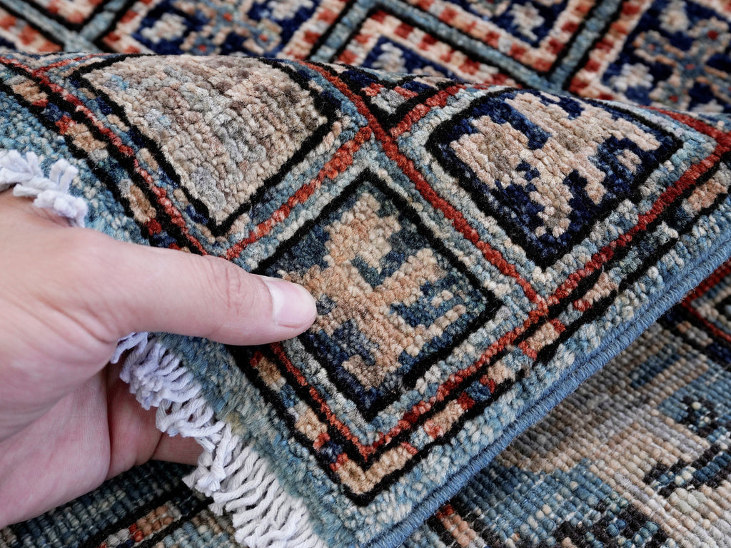 3x5 Ft Blue Pazyryk Rug - Hand Knotted Oriental Rug