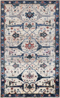 3x5 Ft Beige Afghan Oriental Rug - Hand Knotted Area Rug