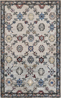 3x5 Ft Beige Floral Rug - Hand Knotted Afghan Rug