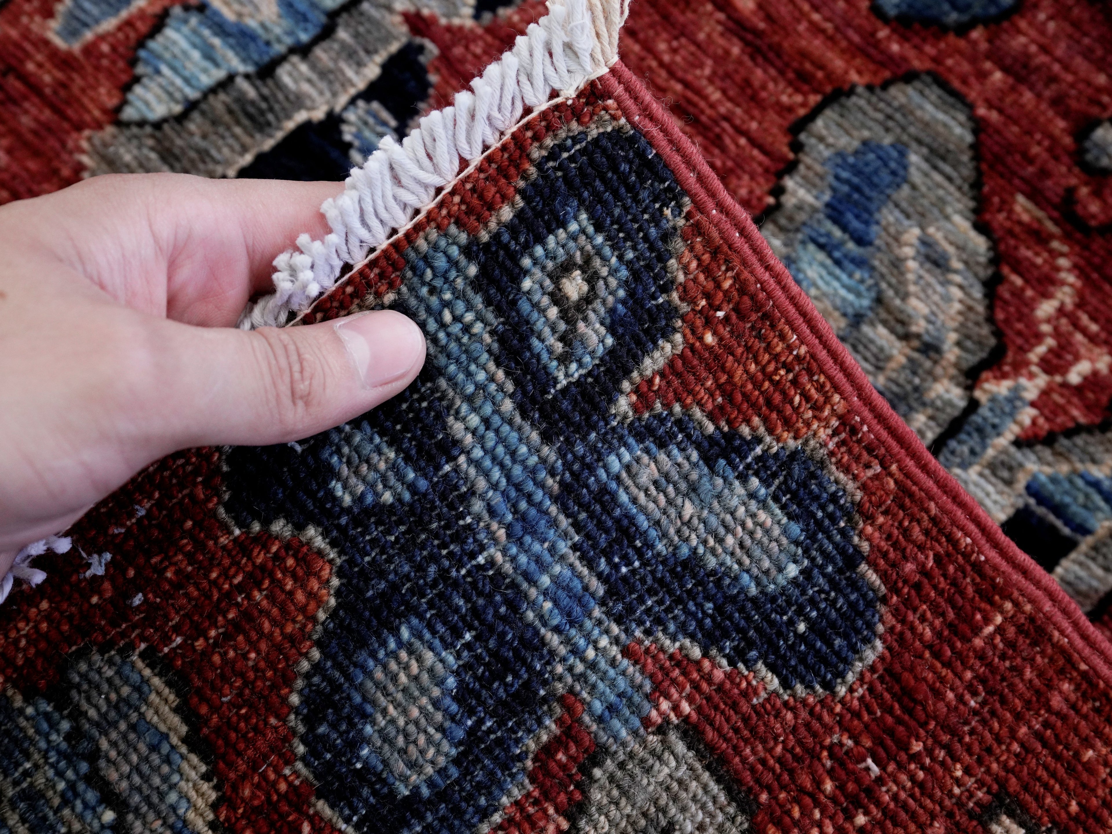 3x5 Ft Red Butterfly Rug - Hand Knotted Area Rug