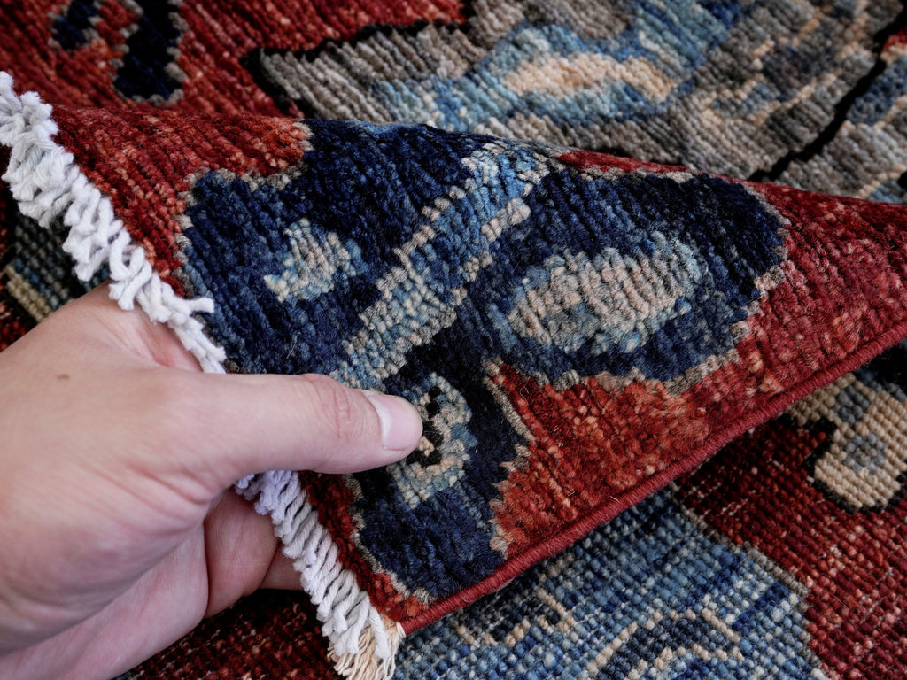 3x5 Ft Red Butterfly Rug - Hand Knotted Area Rug