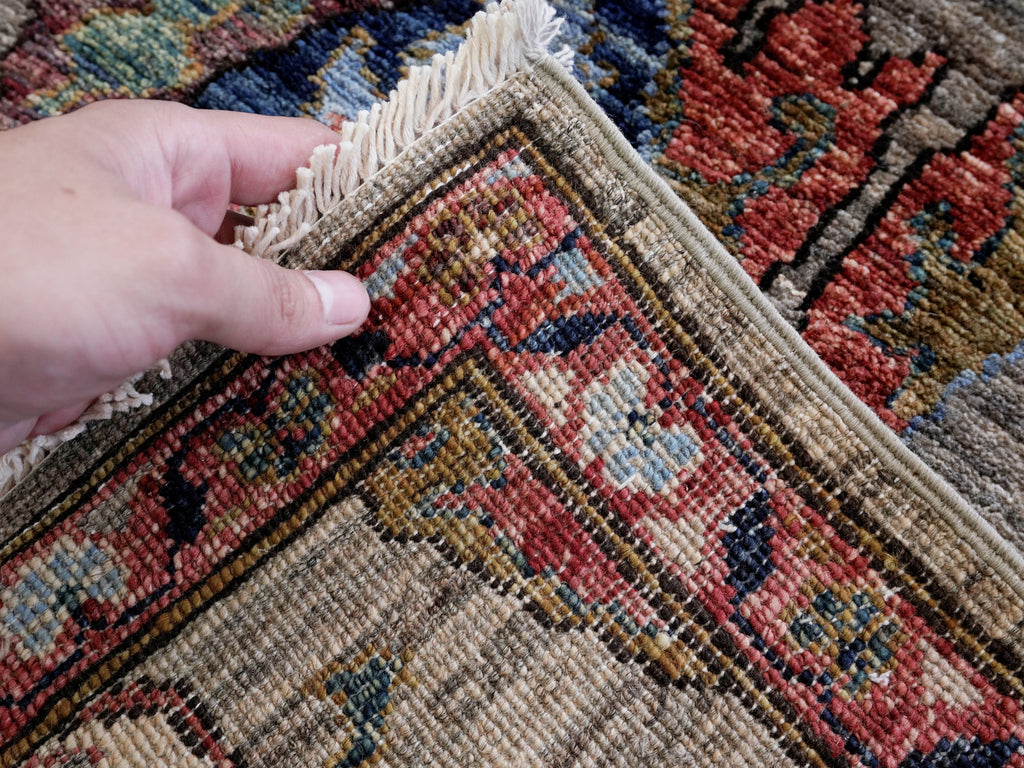 3x5 Ft Brown Afghan Oriental Rug - Hand Knotted Area Rug