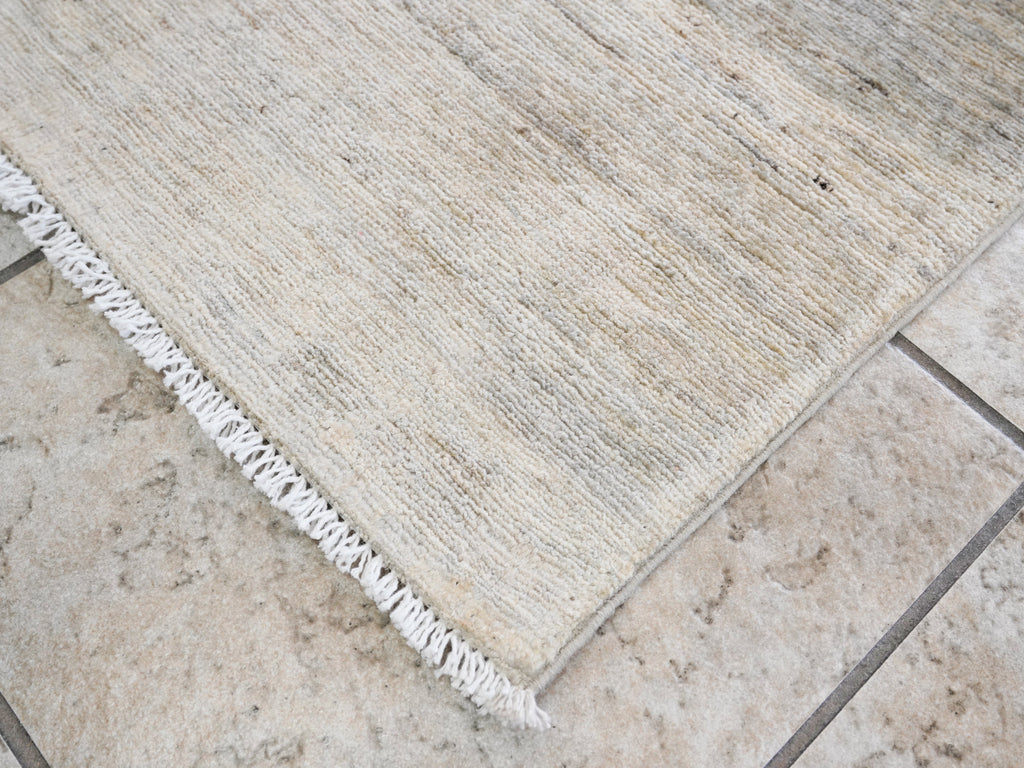3x5 Ft Beige Fish Rug - Hand Knotted Afghan Rug - Animal Design