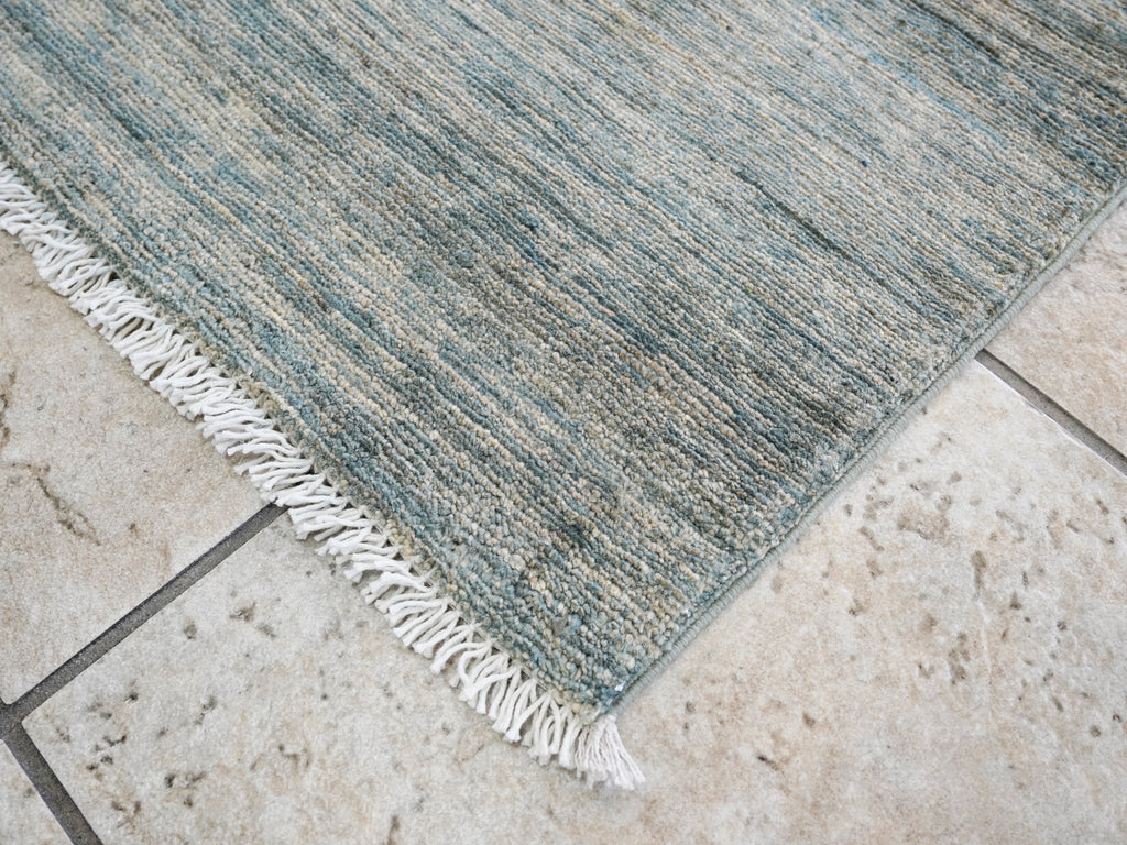 3x5 Ft Silver Fish Rug - Hand Knotted Afghan Rug - Animal Design
