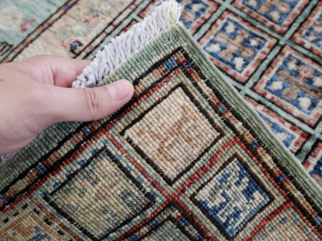 3x5 Ft Green Pazyryk Rug - Hand Knotted Oriental Rug