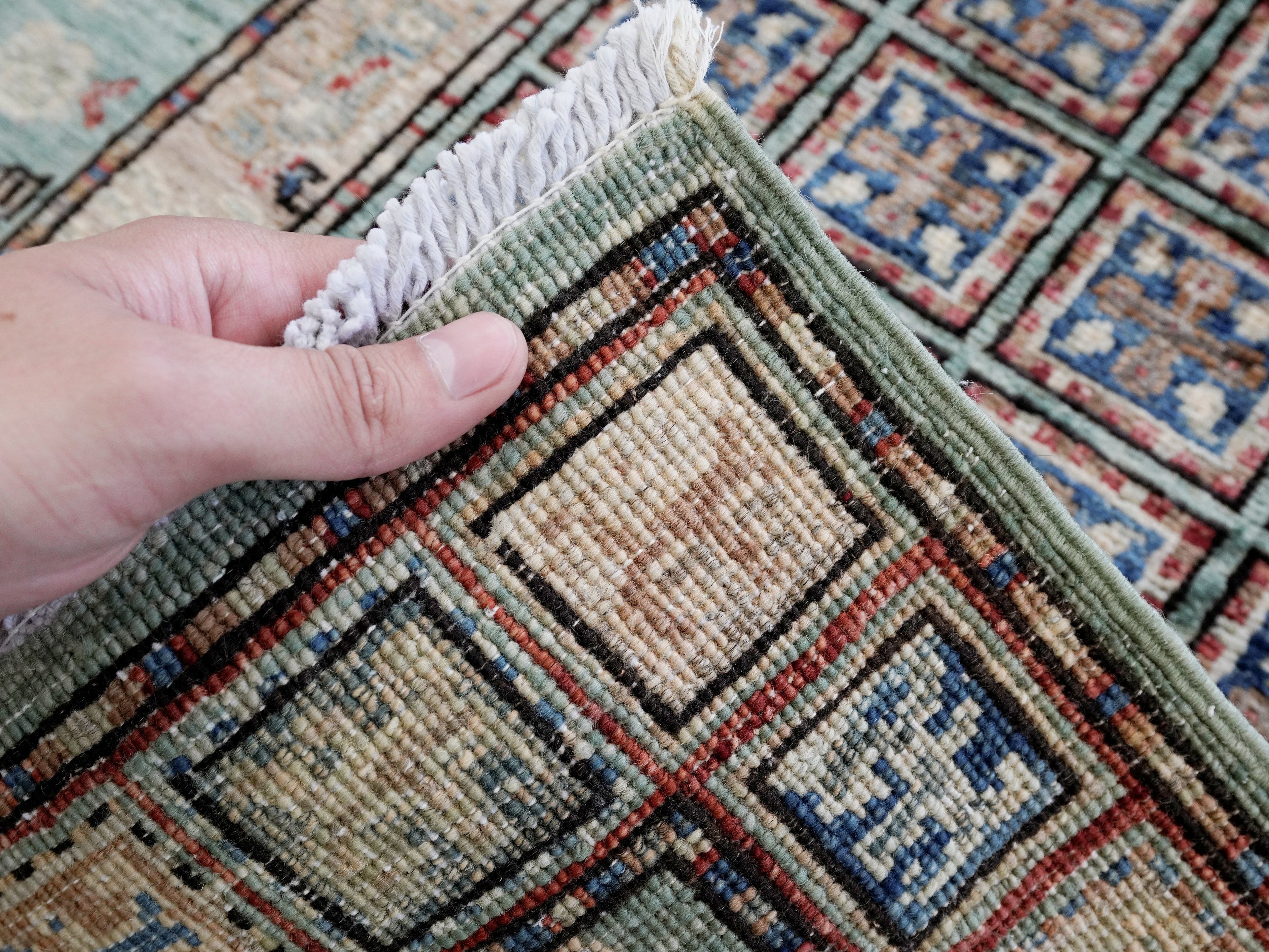 3x5 Ft Green Pazyryk Rug - Hand Knotted Oriental Rug