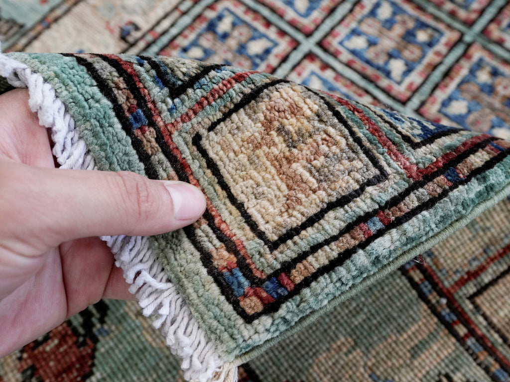 3x5 Ft Green Pazyryk Rug - Hand Knotted Oriental Rug