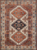 6x9 Ft Orange Afghan Oriental Rug - Hand Knotted Area Rug - Traditional Design
