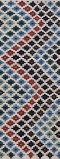 8 Ft Contemporary Killim Runner Rug  - Handwoven Flatweave Runner
