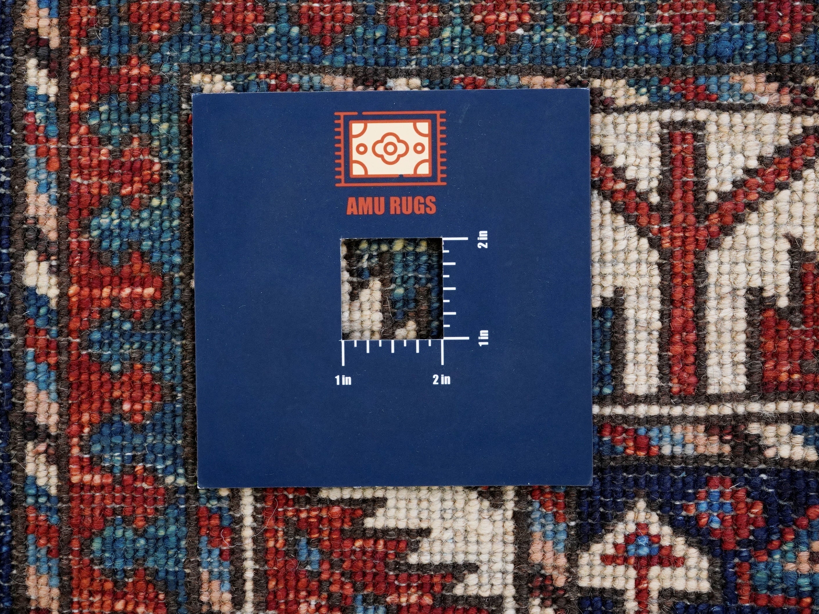 10 Ft Blue Oriental Runner Rug - Hand Knotted Afghan Rug