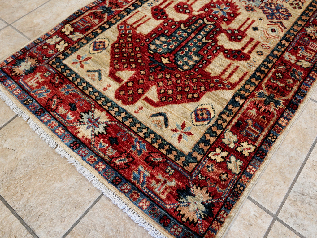 10 Ft Silver Oriental Runner Rug - Afghan Hand Knotted Rug