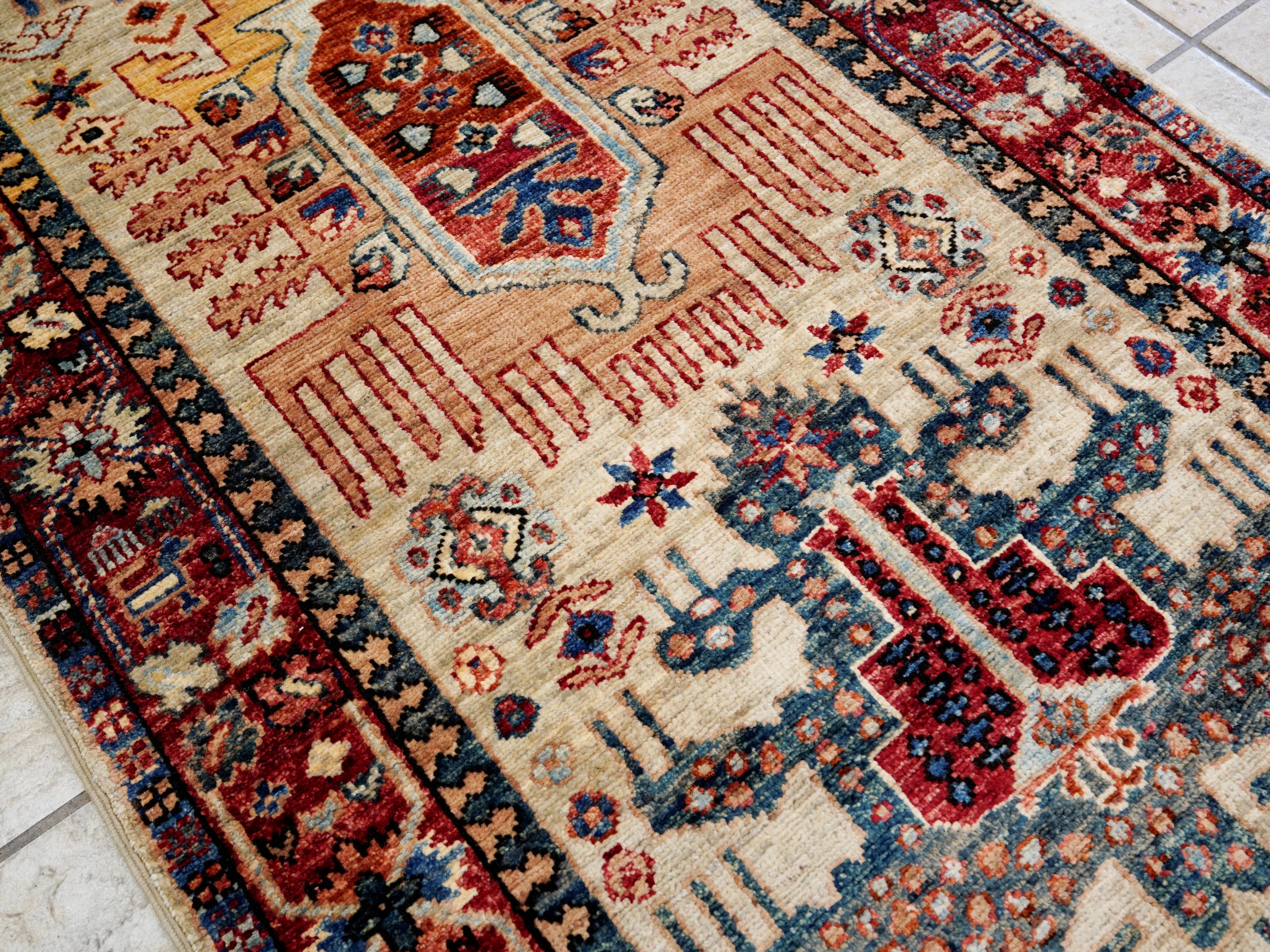 10 Ft Silver Oriental Runner Rug - Afghan Hand Knotted Rug