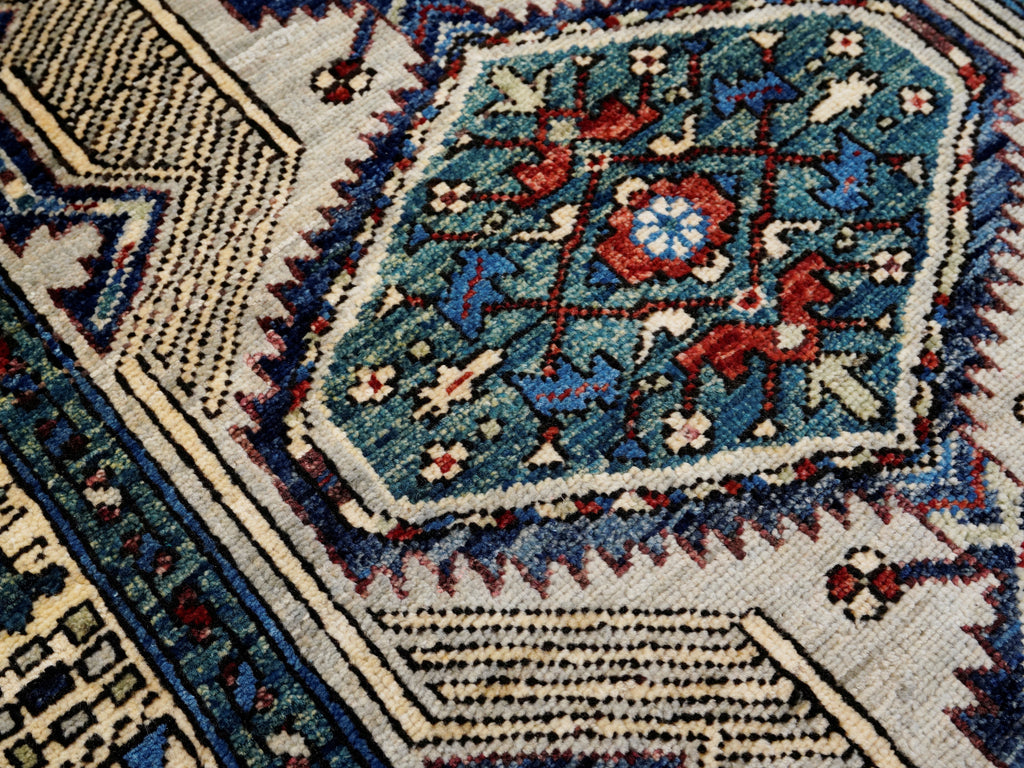 11 Ft Silver Oriental Runner Rug - Afghan Hand Knotted Rug