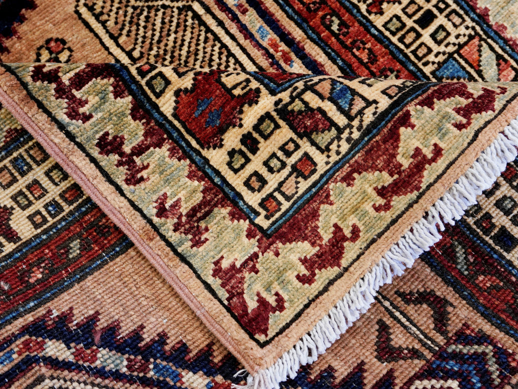 10 Ft Orange Oriental Runner Rug - Hand Knotted Afghan Rug