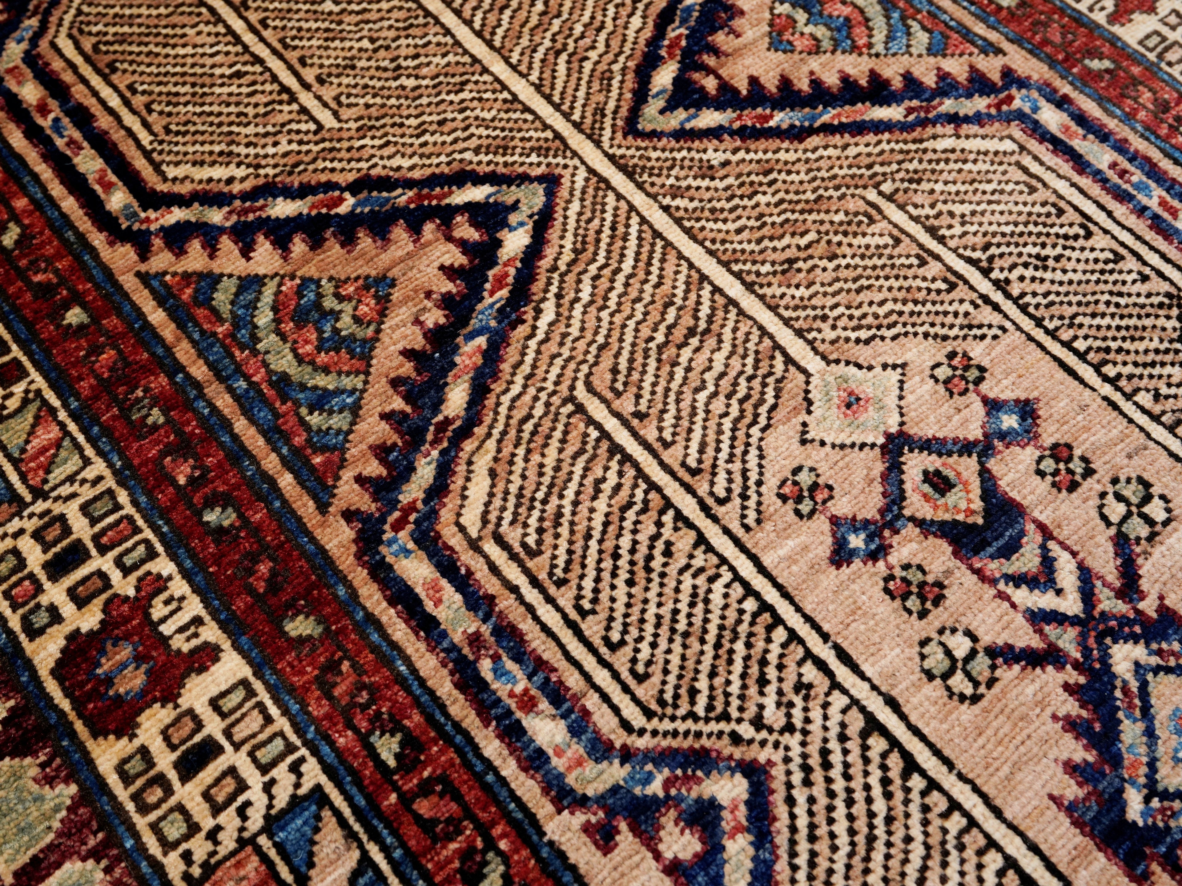 10 Ft Orange Oriental Runner Rug - Hand Knotted Afghan Rug