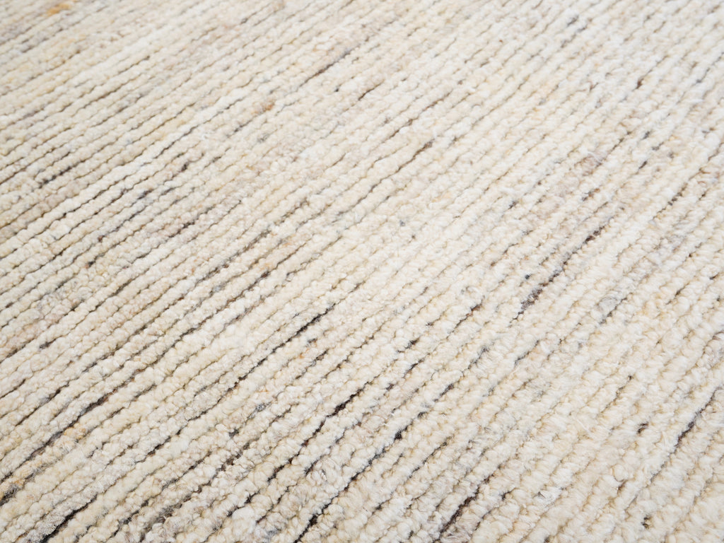 10 Ft Beige Moroccan Runner Rug - Hand Knotted Afghan Rug