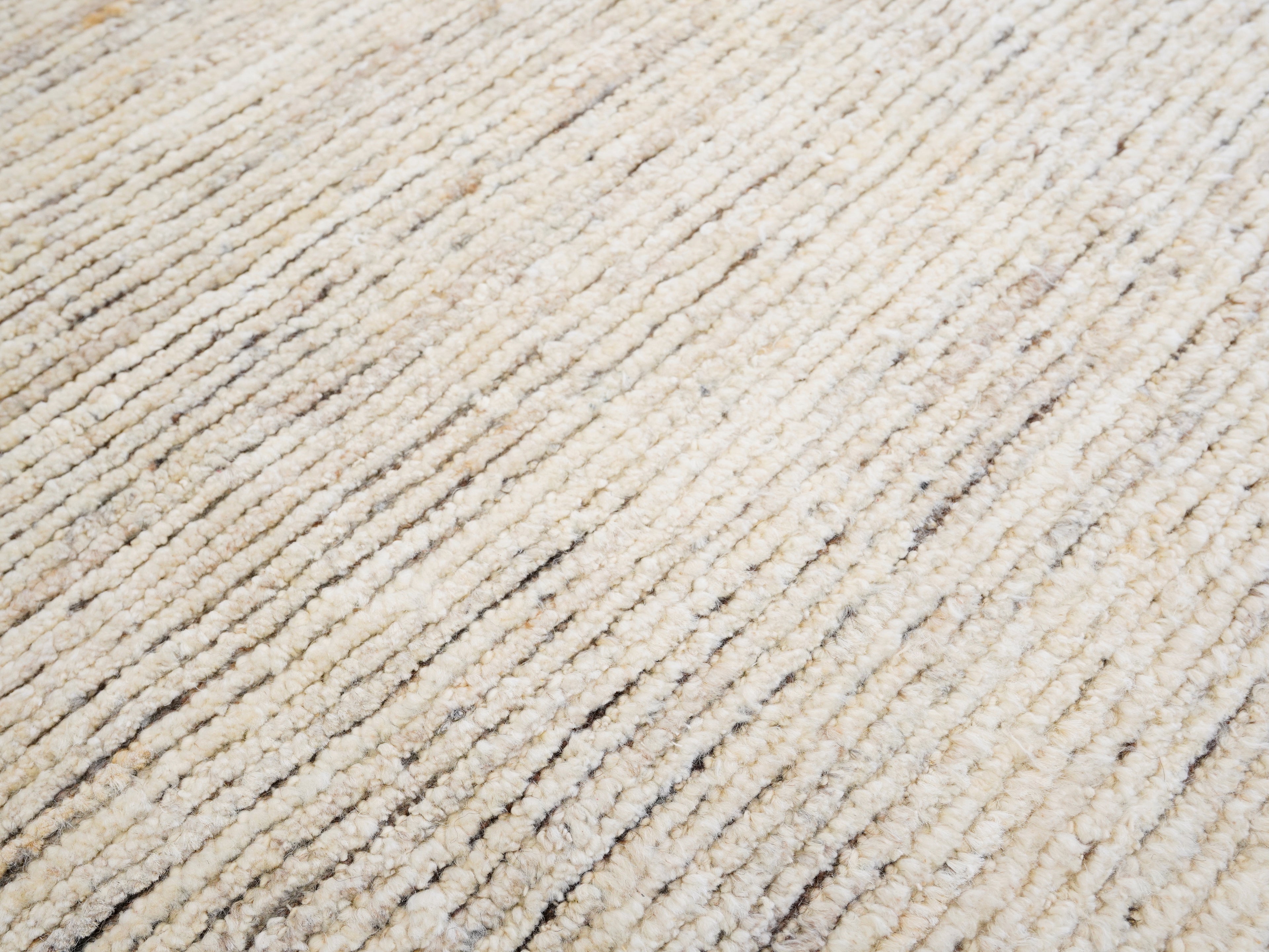 10 Ft Beige Moroccan Runner Rug - Hand Knotted Afghan Rug