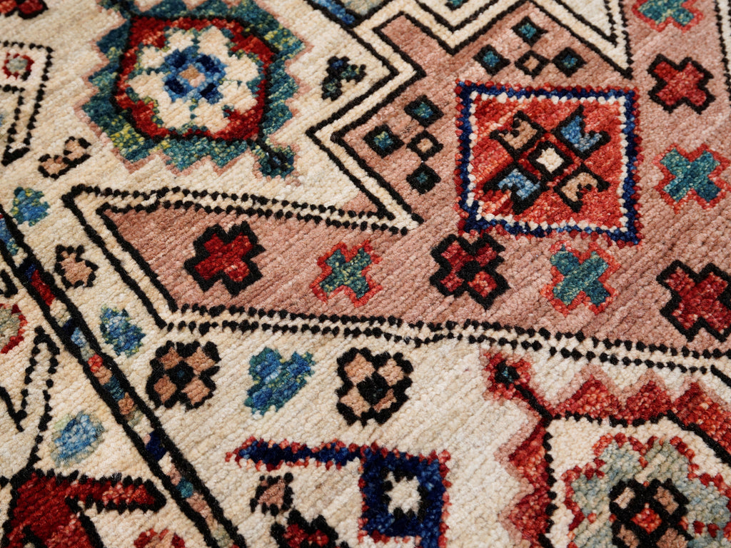 10 Ft Beige Oriental Runner Rug - Afghan Hand Knotted Rug