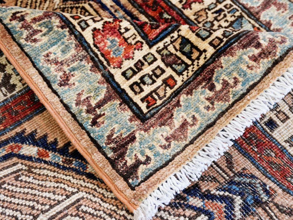 10 Ft Peach Orange Oriental Runner Rug - Hand Knotted Afghan Rug