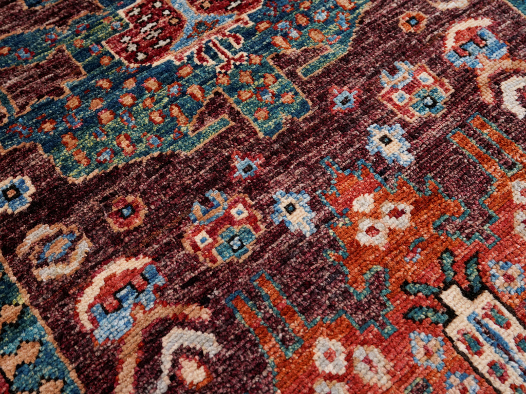 10 Ft Red Oriental Runner Rug - Afghan Hand Knotted Rug