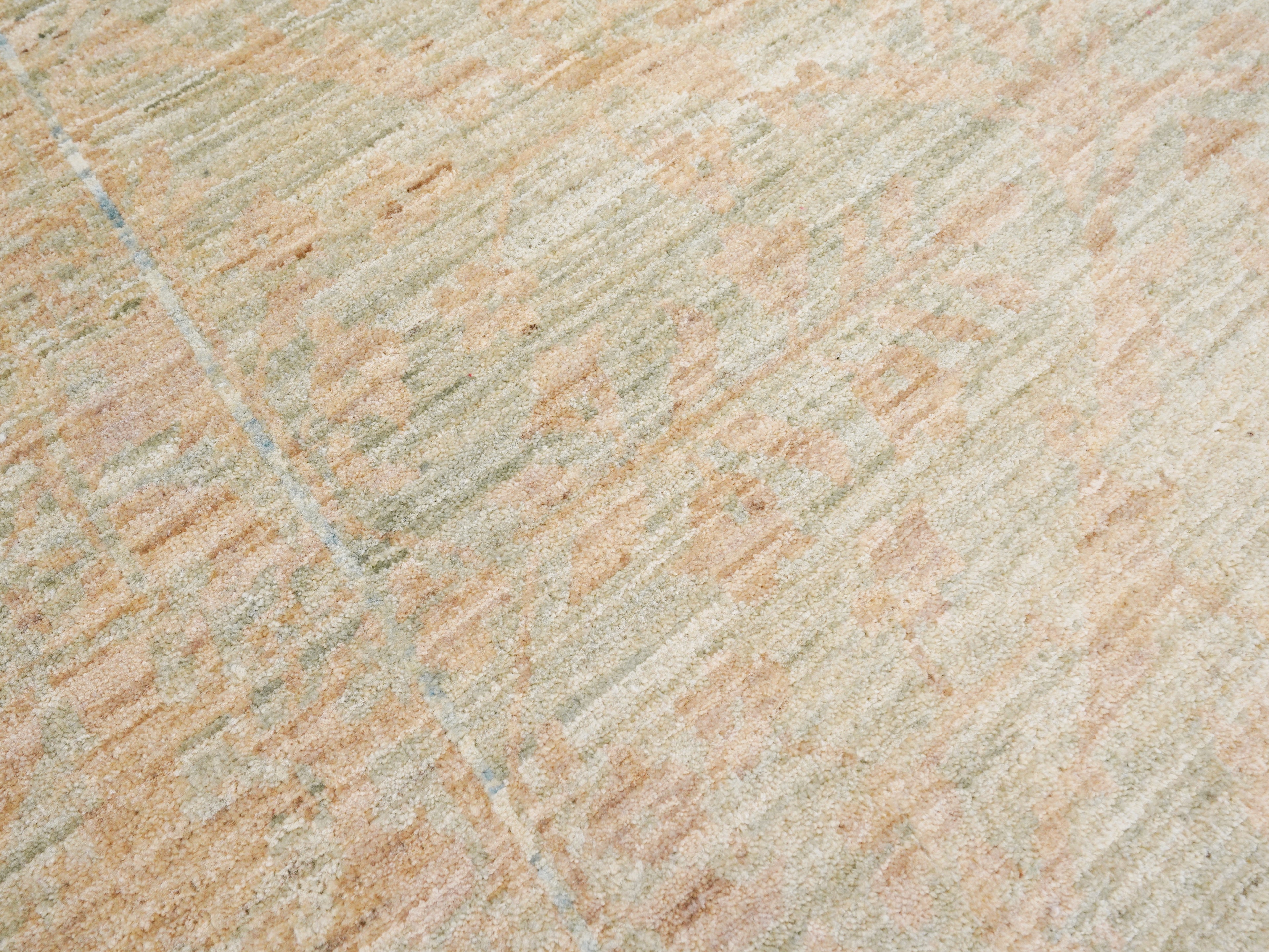 6x9 Green & Beige Gabbeh Rug – Hand Knotted Area Rug