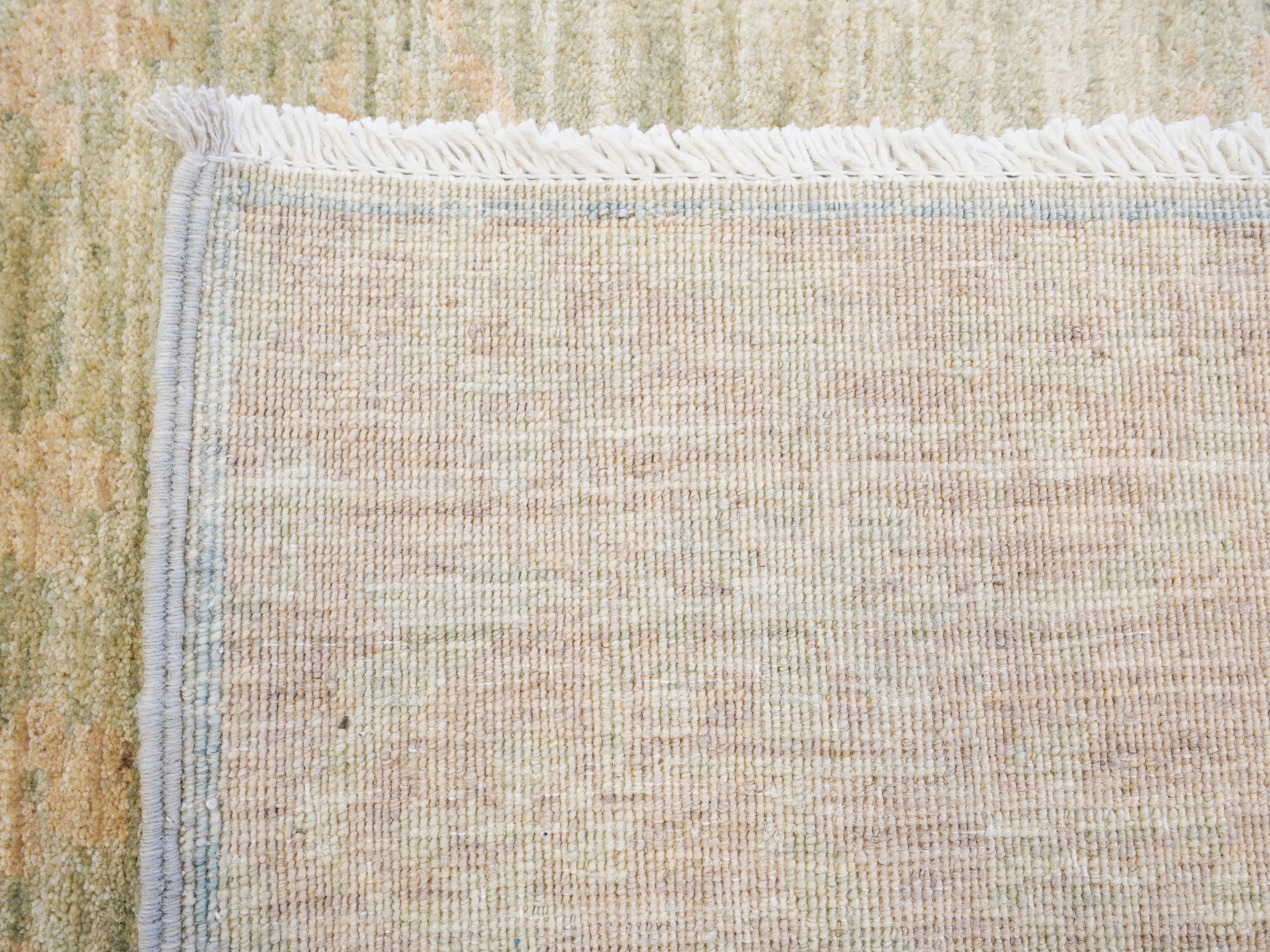 6x9 Green & Beige Gabbeh Rug – Hand Knotted Area Rug