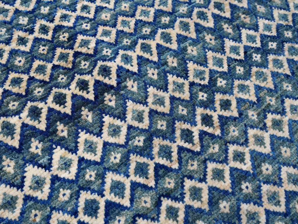 5x8 Ft Blue Gabbeh Rug - Hand Knotted Wool Area Rug