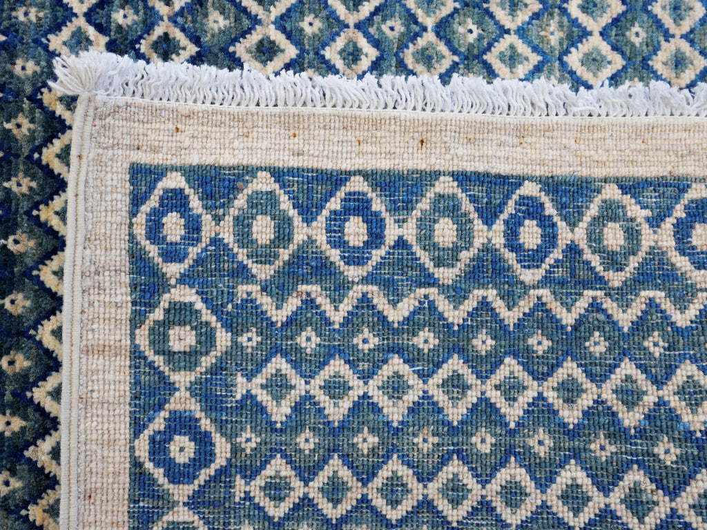 5x8 Ft Blue Gabbeh Rug - Hand Knotted Wool Area Rug