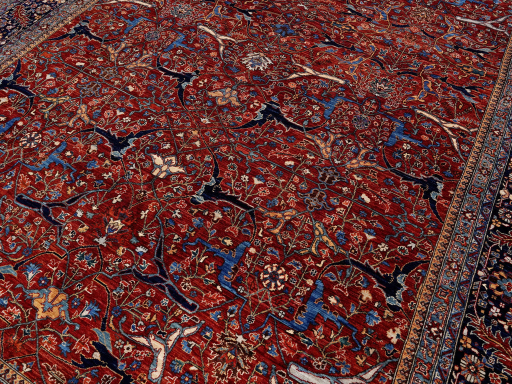 8x10 Ft Red Afghan Oriental Rug - Hand Knotted Area Rug