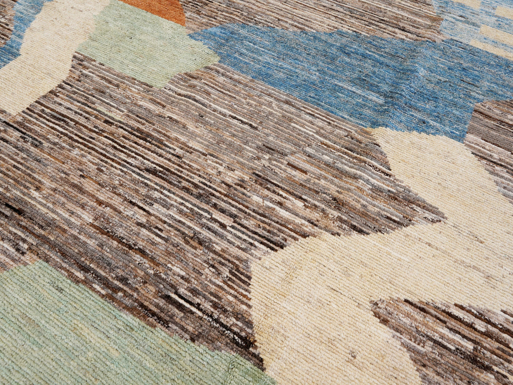 8x10 Ft Abstract Moroccan Rug - Hand Knotted Area Rug